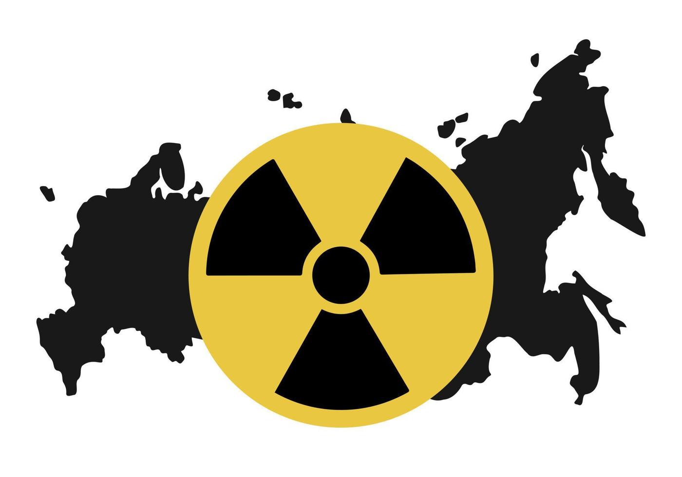 sluta kärn vapen - begrepp baner. atom- bomba tecken på de Karta av Ryssland. ryska kärn vapen av massa förstörelse måste inte vara Begagnade. sluta de krig i ukraina och på jorden. vektor illustration