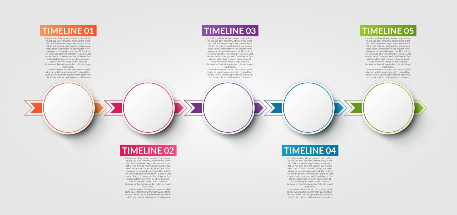 Business-Infografik. Timeline-Infografik-Designvektor. abstrakte Infografik-Optionsvorlage. Vektor-Illustration. Geschäftskonzept mit 5 Optionen, Schritten oder Prozessen. vektor