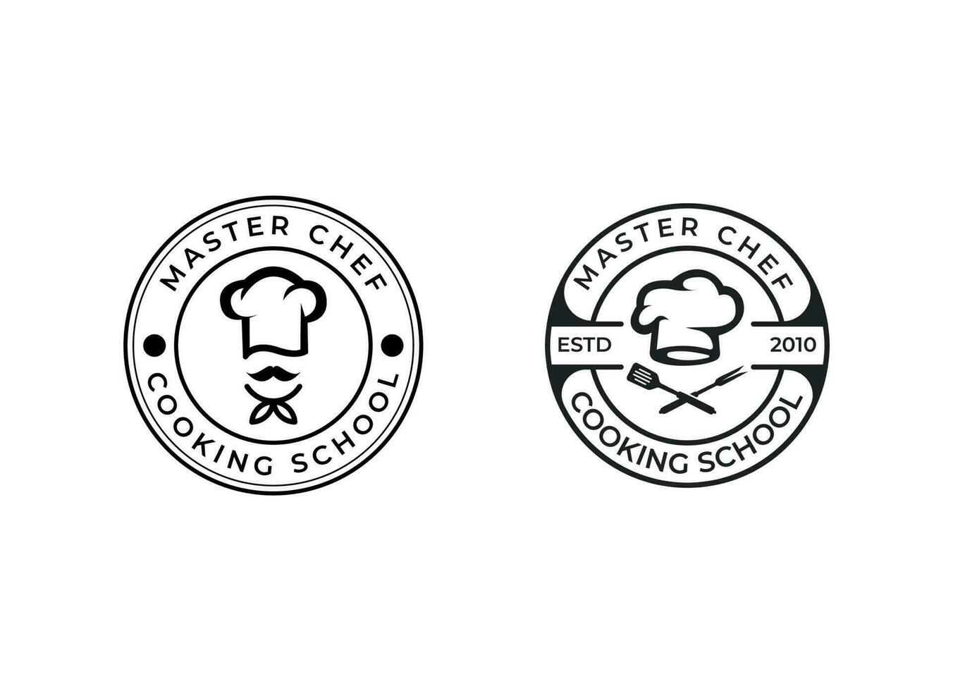 Stock-Illustrationsvorlage für das Logo des Küchenchef-Restaurants vektor