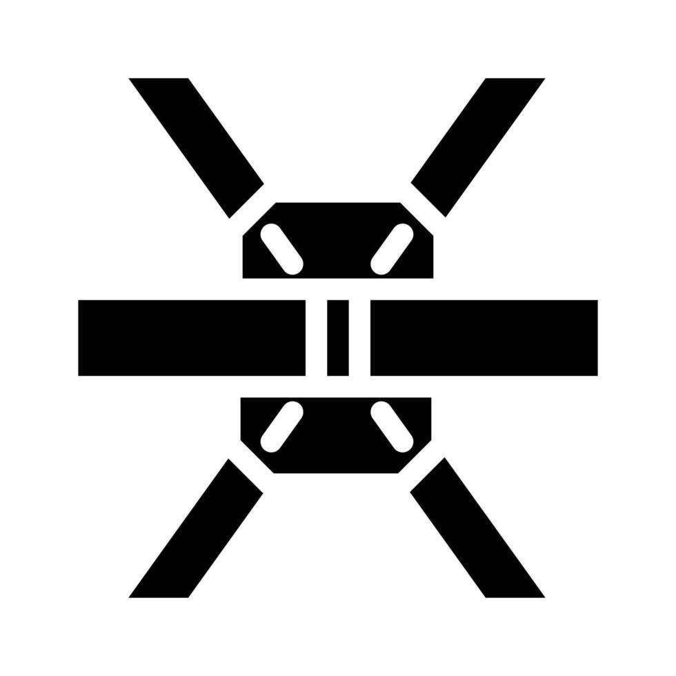 Glyph-Symbol-Vektorillustration für metallische Teile des Baus vektor