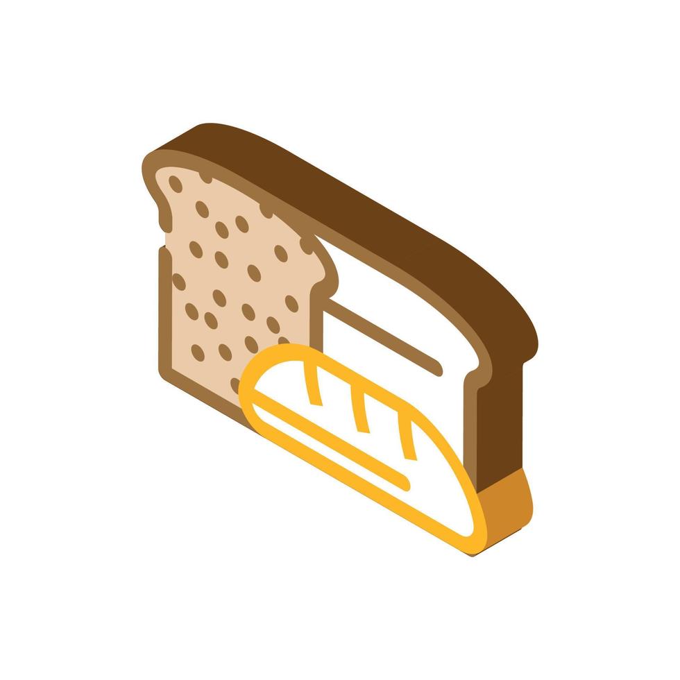 isometrische symbolvektorillustration der bäckereiabteilung vektor