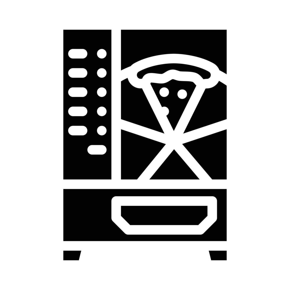 Pizza-Automaten-Glyphen-Symbol-Vektor-Illustration vektor