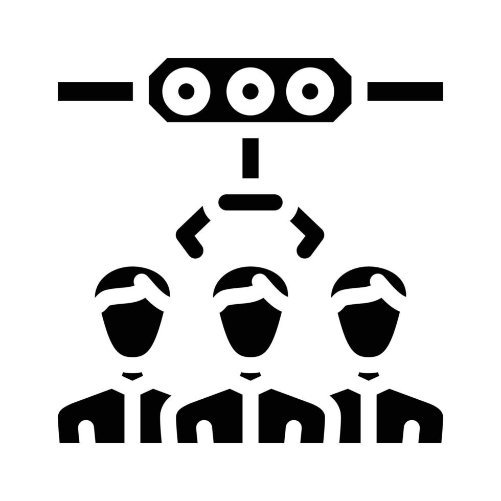 Glyphensymbol-Vektorillustration für die Mitarbeiterauswahl vektor