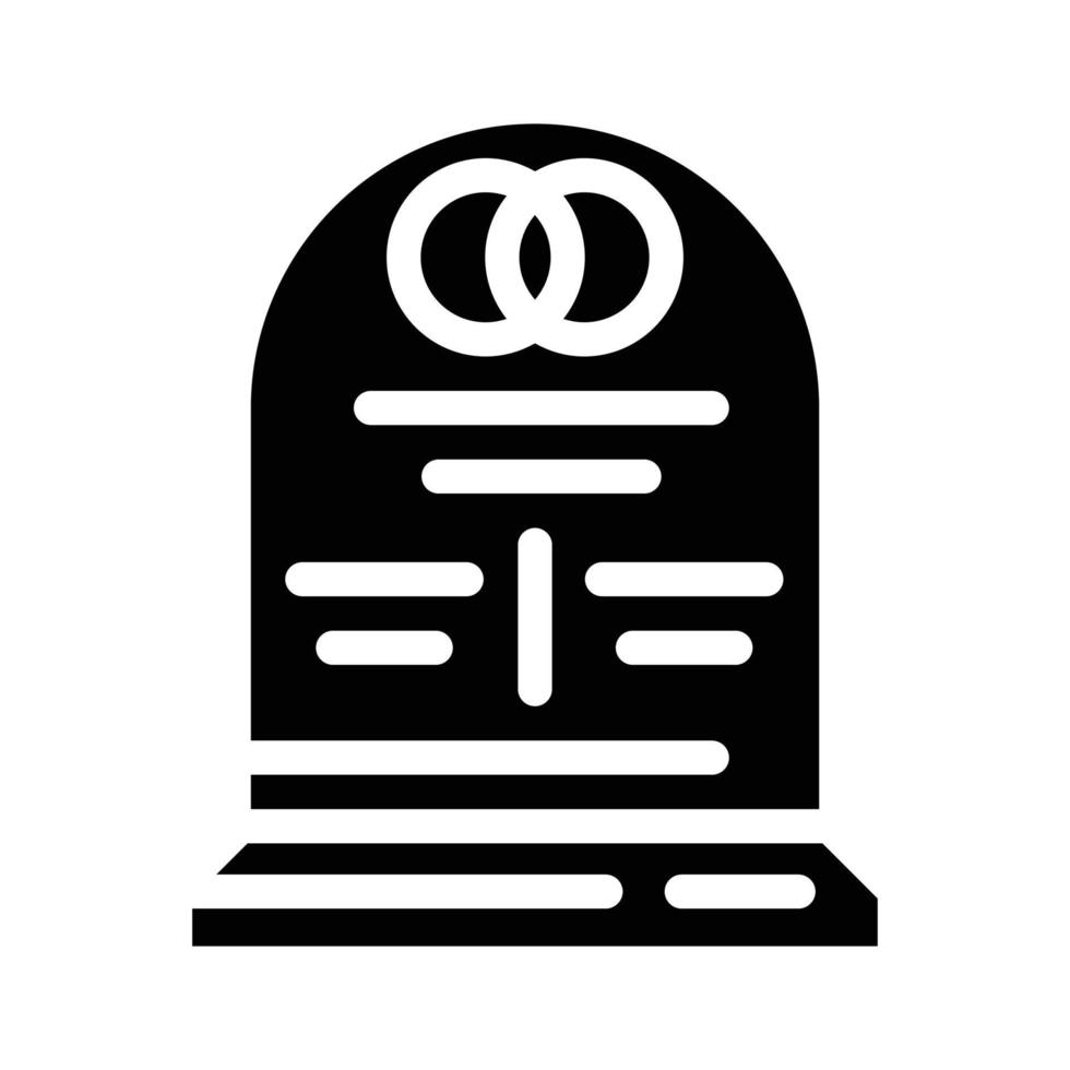 Ehe tot Glyphen-Symbol-Vektor-Illustration vektor