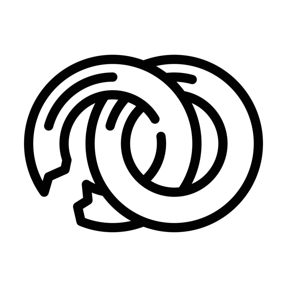 gebrochene Ringlinie Symbol Vektor Illustration