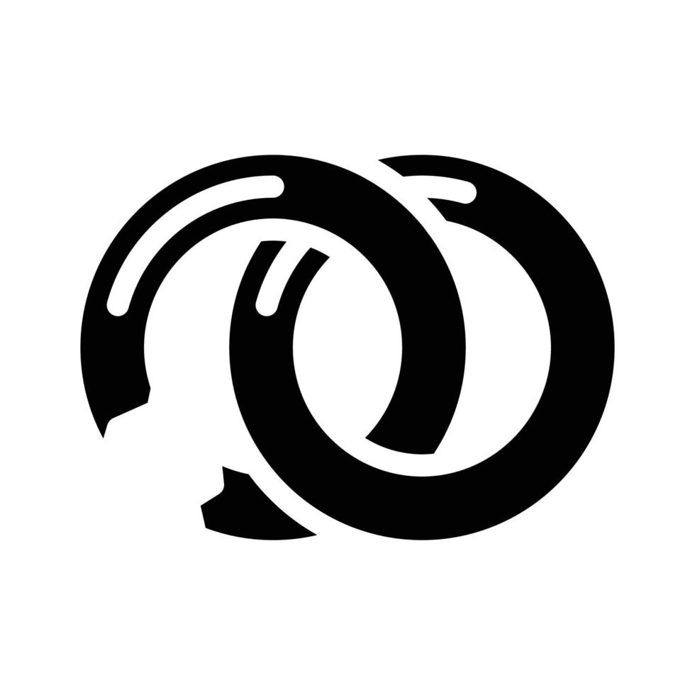 gebrochene Ring-Glyphen-Symbol-Vektor-Illustration vektor
