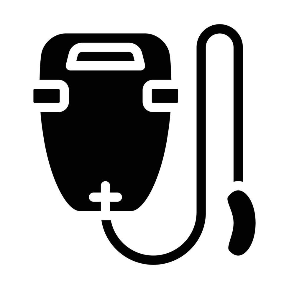 Boje Taucherausrüstung Glyphen-Symbol-Vektor-Illustration vektor