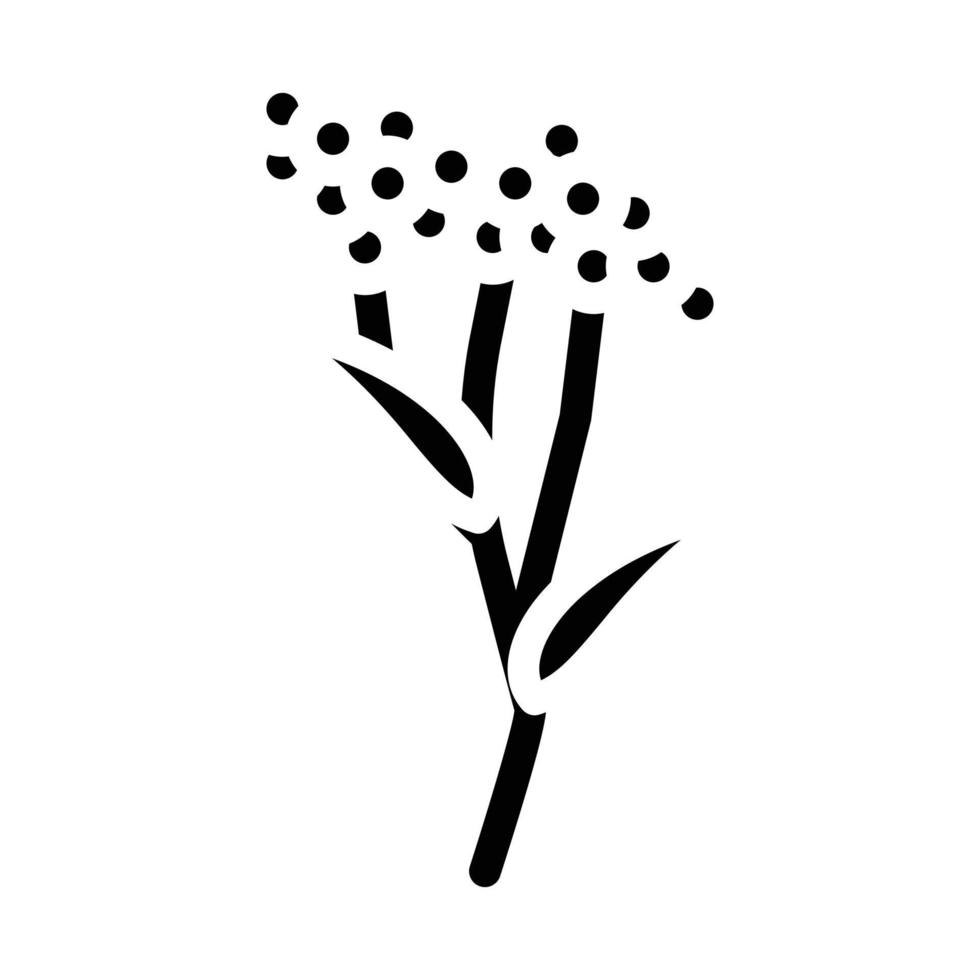 Glyph-Symbol-Vektorillustration für ältere Pflanzen vektor