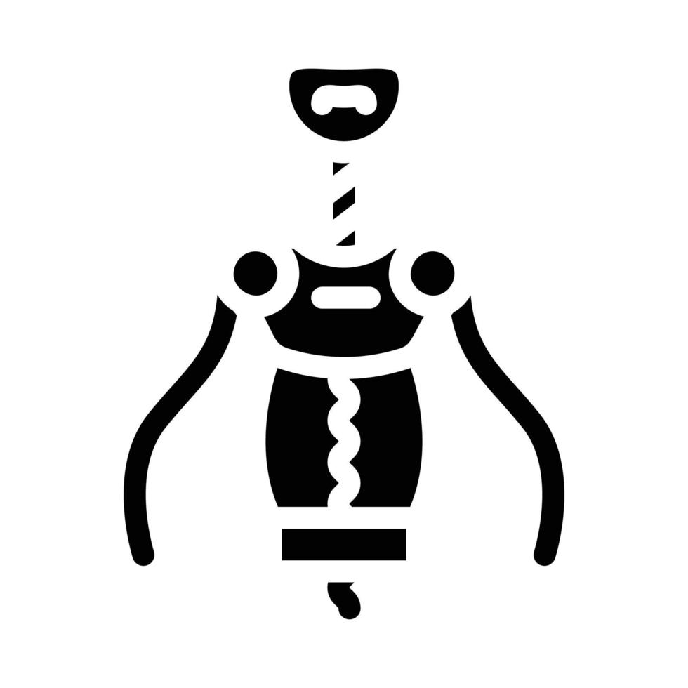 korkskruv verktyg glyf ikon vektor illustration