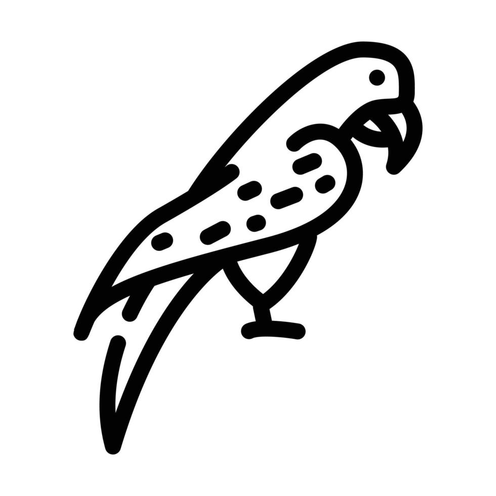 Papagei Vogel Symbol Leitung Vektor Illustration