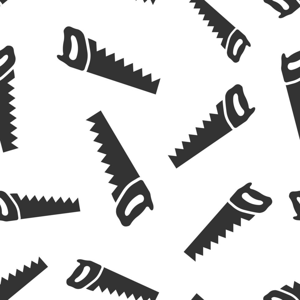 Sägeblatt-Symbol im flachen Stil. Arbeitsgeräte-Vektorillustration auf weißem, isoliertem Hintergrund. Hammer Musterdesign Geschäftskonzept. vektor