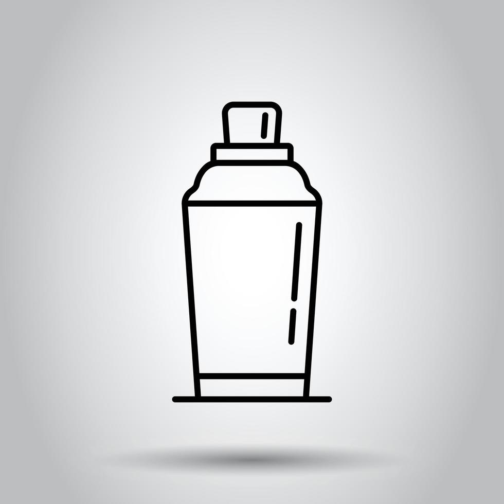 shaker cocktail ikon i platt stil. alkohol flaska vektor illustration på vit isolerat bakgrund. bar dryck företag begrepp.