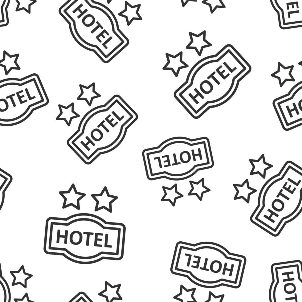 Hotel 2-Sterne-Schild-Symbol im flachen Stil. Inn-Vektor-Illustration auf weißem Hintergrund isoliert. Herbergszimmerinformationen Musterdesign Geschäftskonzept. vektor