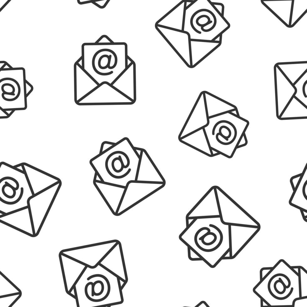 E-Mail-Nachrichtensymbol im flachen Stil. E-Mail-Dokument-Vektorillustration auf weißem, isoliertem Hintergrund. Nachricht Korrespondenz Musterdesign Geschäftskonzept. vektor