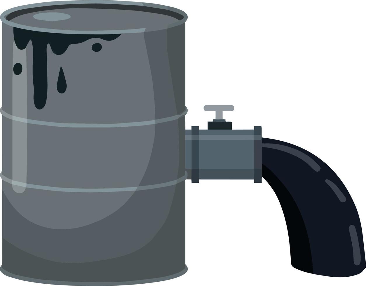 Barrel Öl. brennbarer fossiler Brennstoff. Verpackungen aus Erdöl. schwarzer tank mit benzin. Ressourcenbasierte Wirtschaft und Industrie. vektor