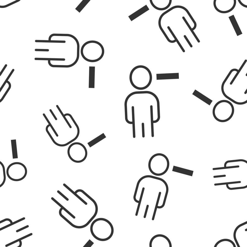 människor med minus- ikon i platt stil. personal vektor samling illustration på vit isolerat bakgrund. mänsklig sömlös mönster företag begrepp.
