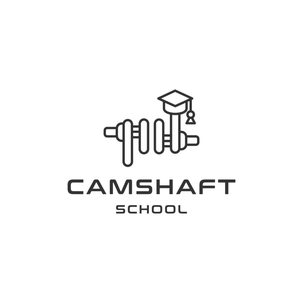 kamaxel skola logotyp ikon vektor på vit bakgrund, bil kamaxel trendig fylld ikoner