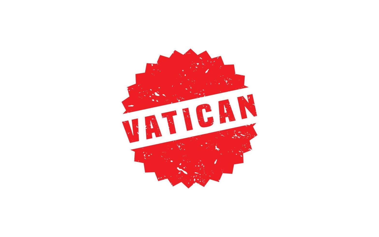 Vatikan-Stempel mit Grunge-Stil auf weißem Hintergrund vektor