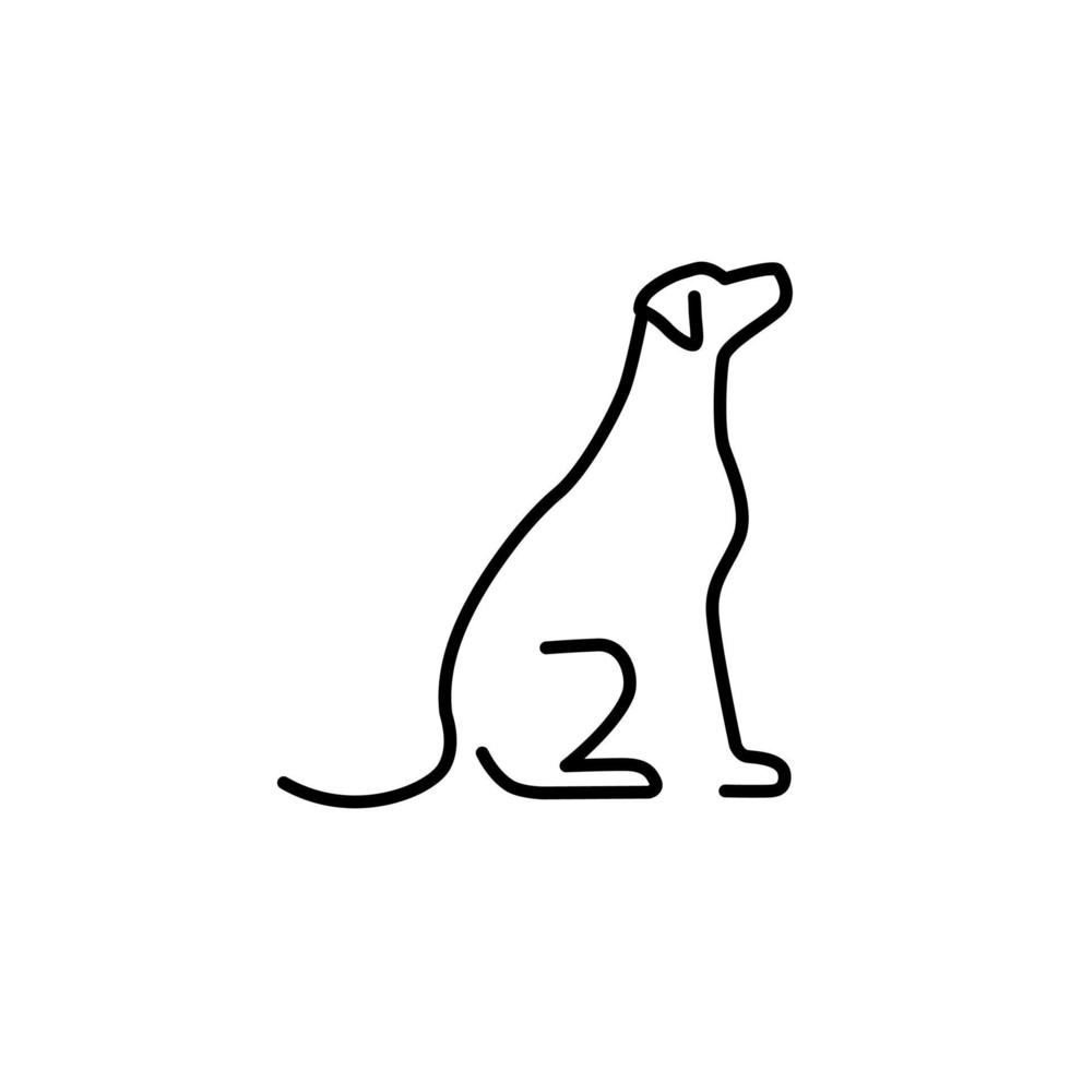 hund översikt vektor logotyp