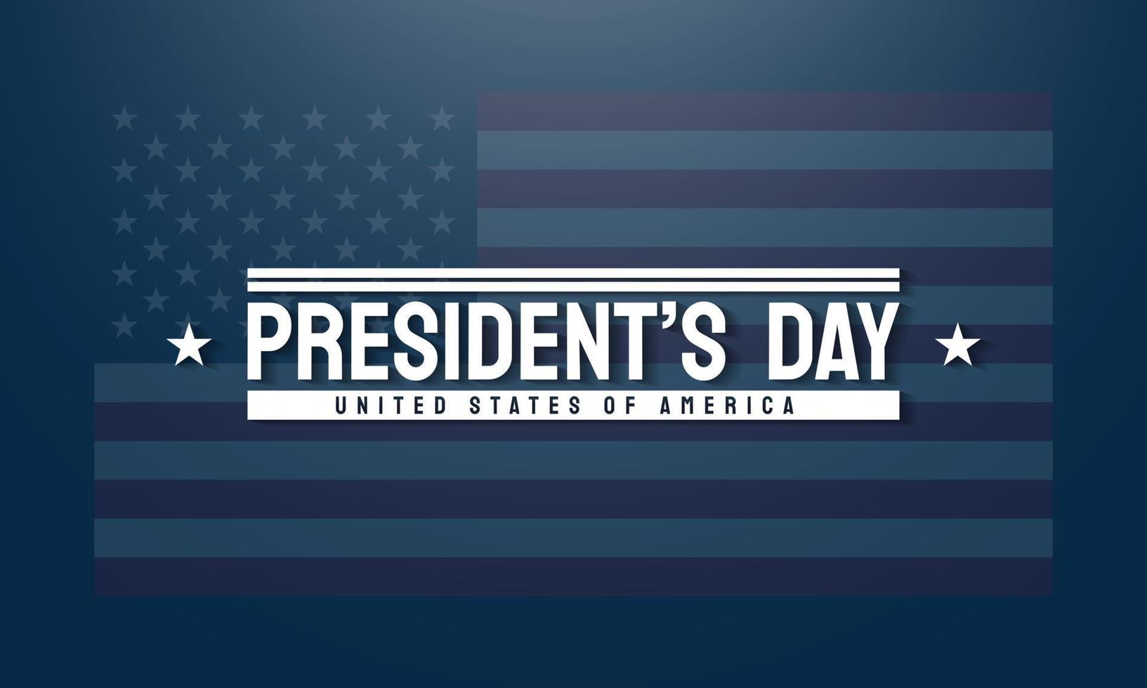 presidentens dag bakgrundsdesign. vektor