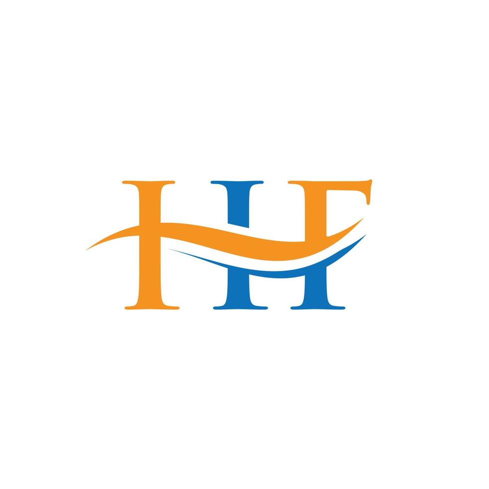 modernes hf-logo-design für geschäfts- und firmenidentität. kreativer hf-brief mit luxuskonzept. vektor