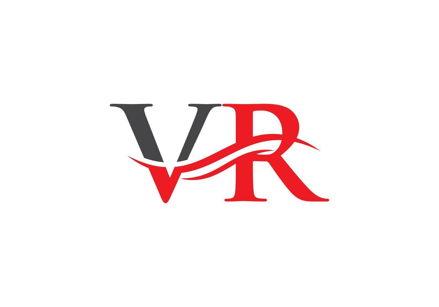 Vr-Brief verknüpftes Logo für Geschäfts- und Firmenidentität. Anfangsbuchstabe vr-Logo-Vektorvorlage vektor