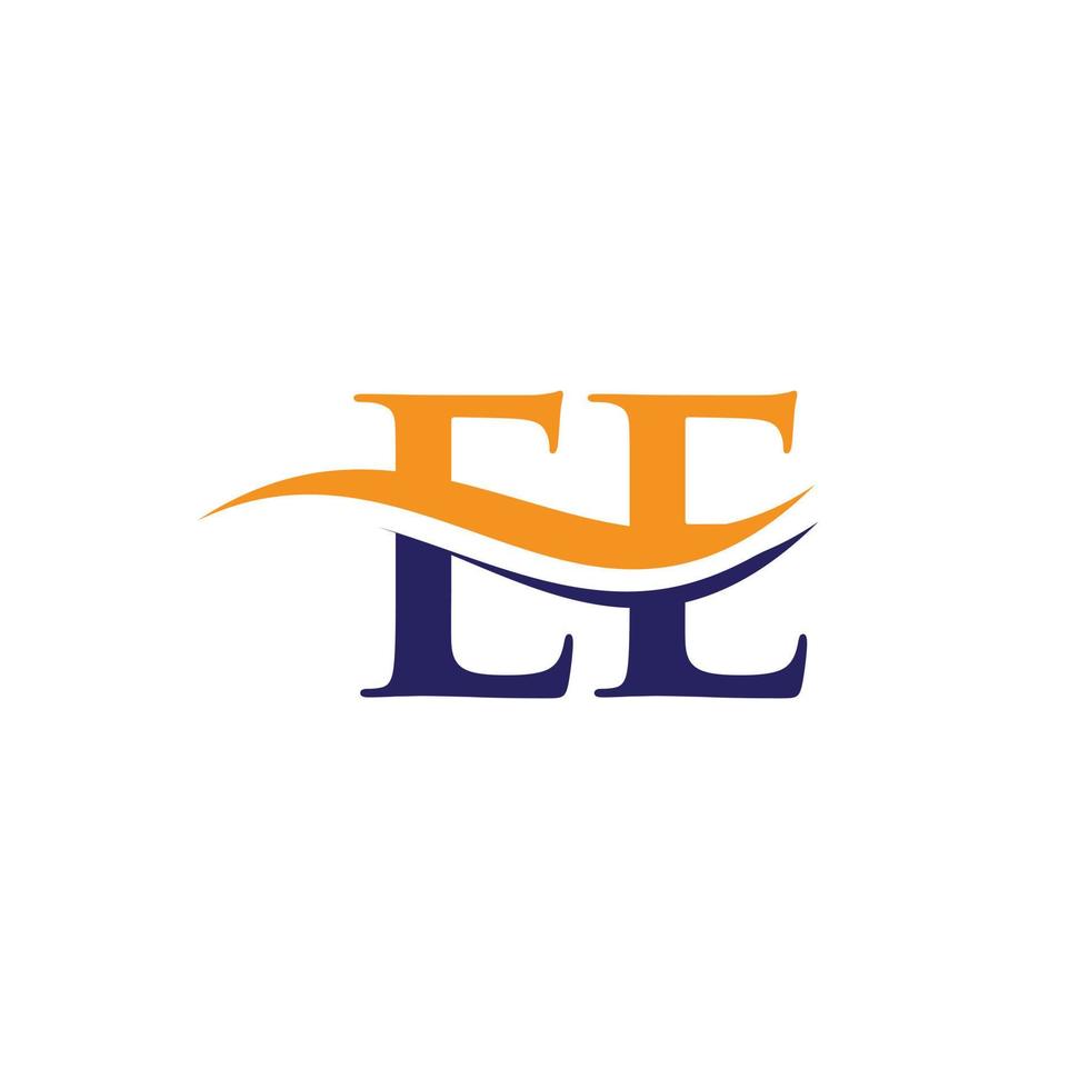 susa brev ee logotyp design för företag och företag identitet. vatten Vinka ee logotyp med modern trendig vektor