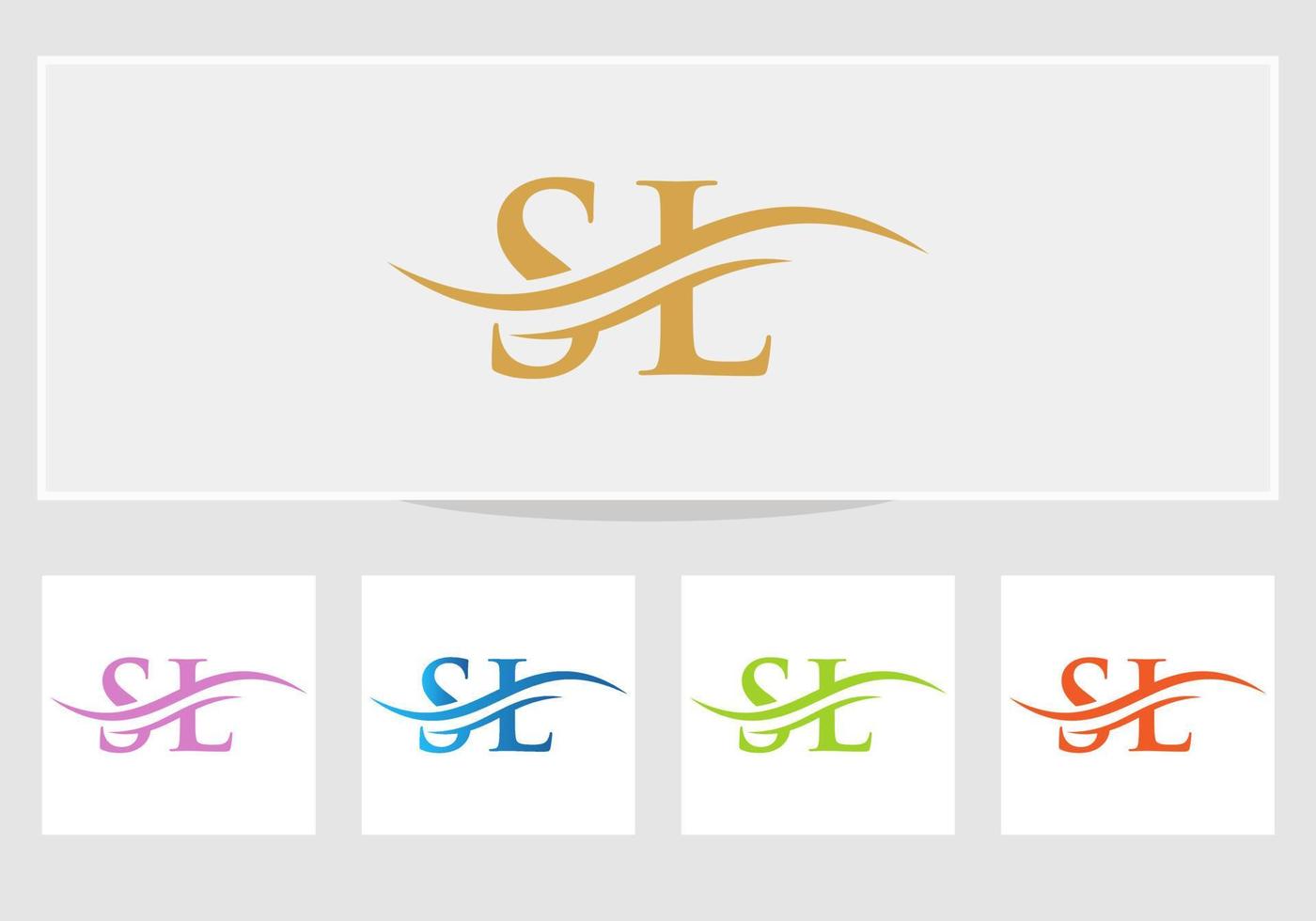 anfänglicher sl-buchstabe verknüpfte logo-vektorvorlage. Swoosh-Buchstabe sl-Logo-Design. sl-Logo-Design-Vektor vektor