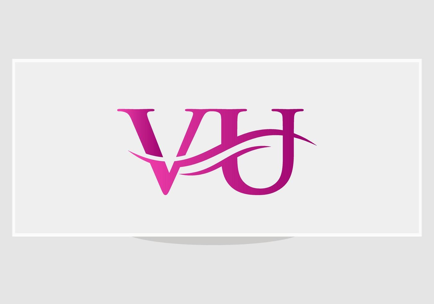 modern vu logotyp design för företag och företag identitet. kreativ vu brev med lyx begrepp vektor