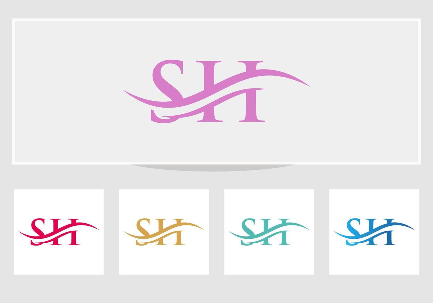 modern sh logotyp design för företag och företag identitet. kreativ sh brev med lyx begrepp vektor