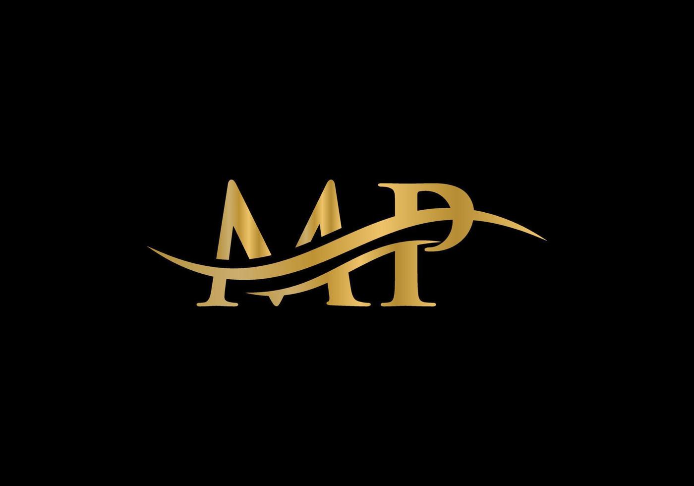 mp-Brief verknüpftes Logo für Geschäfts- und Firmenidentität. Anfangsbuchstabe mp-Logo-Vektorvorlage vektor