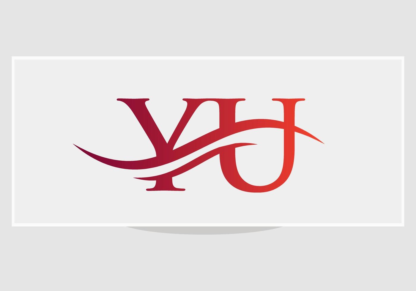modernes yu-logo-design für geschäfts- und firmenidentität. kreativer yu-brief mit luxuskonzept vektor