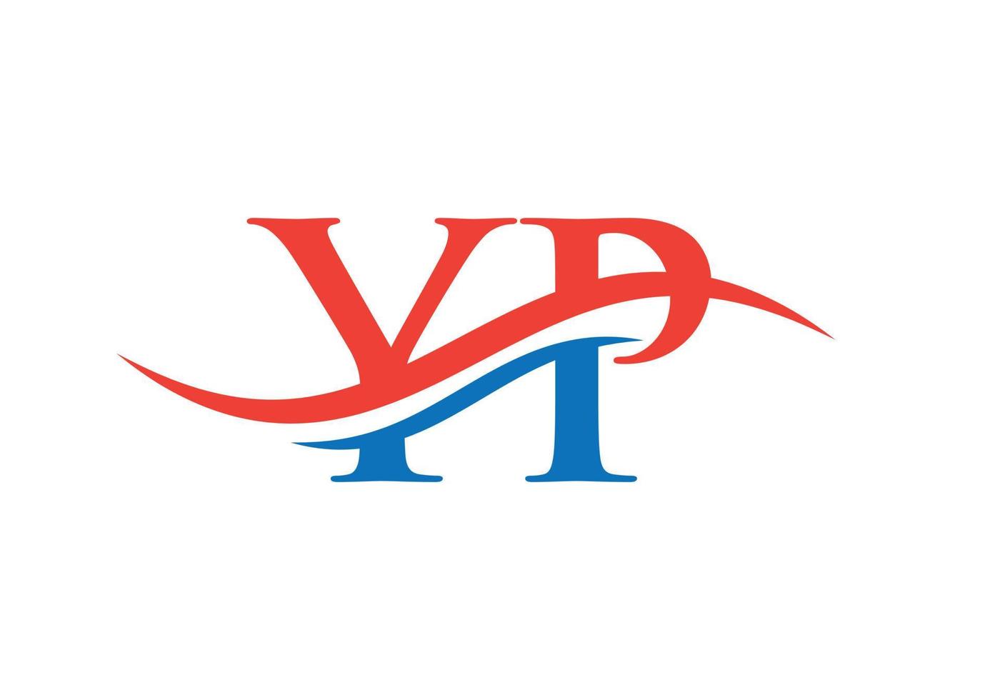 Y P länkad logotyp för företag och företag identitet. kreativ brev Y P logotyp vektor