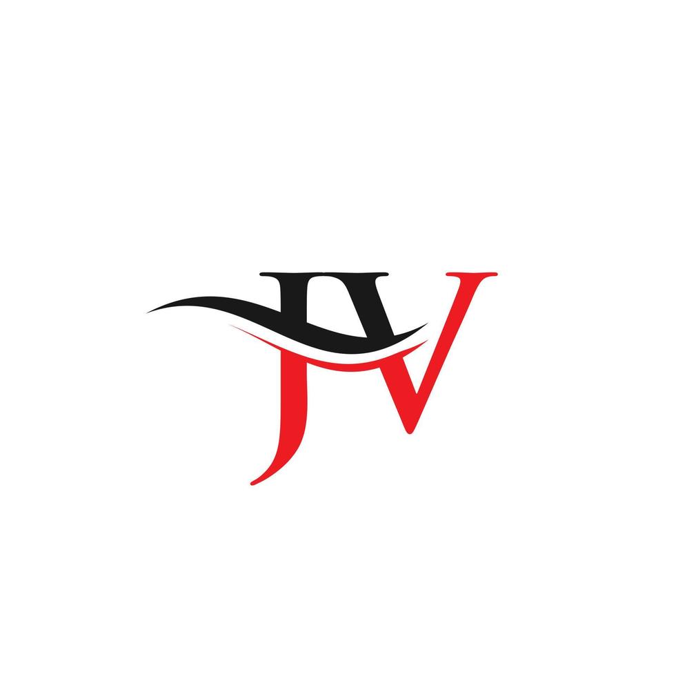 vatten Vinka jv logotyp vektor. susa brev jv logotyp design för företag och företag identitet. vektor