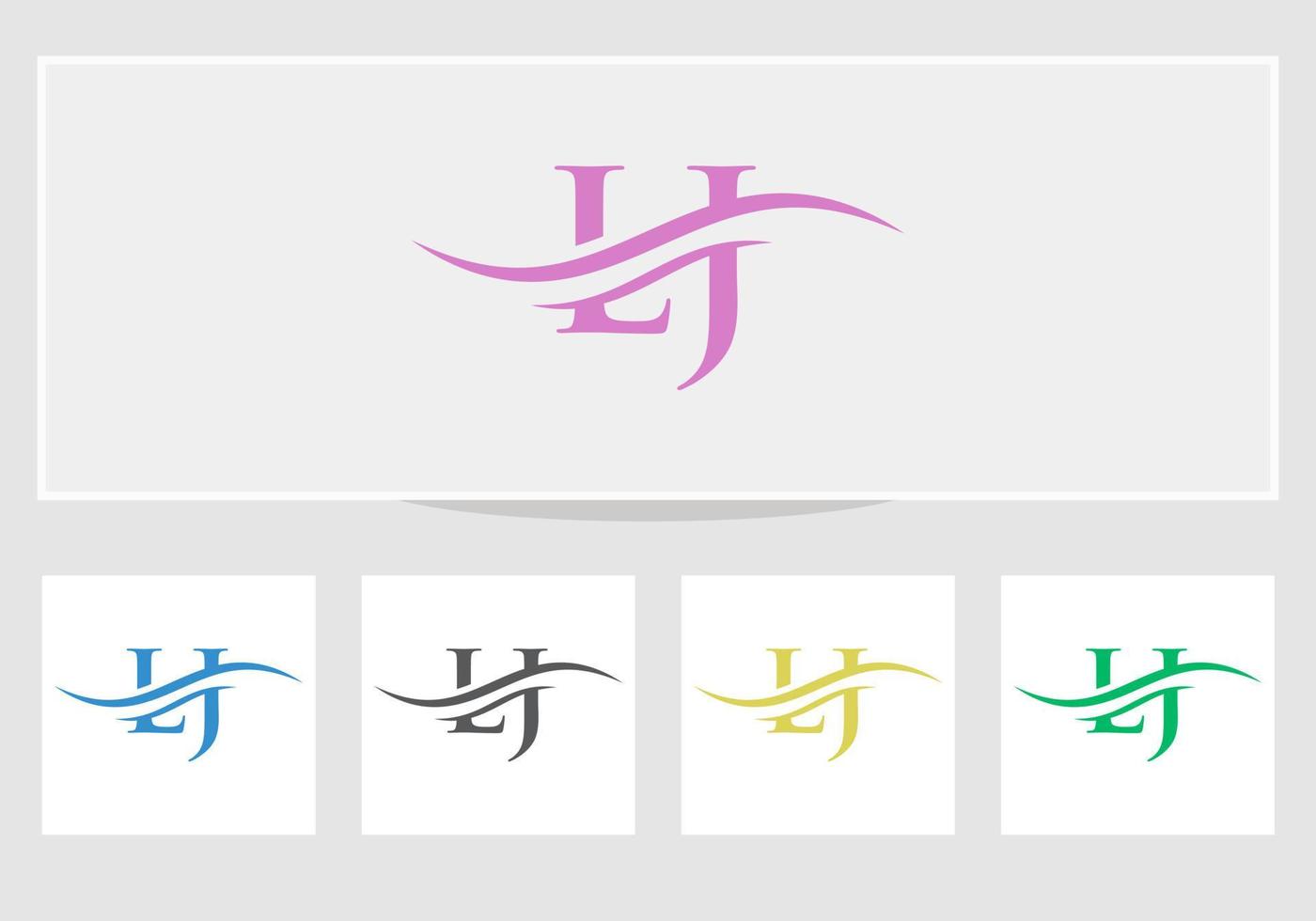 lj-Buchstaben-Logo. Vektorvorlage für das Design des Unternehmenslogos mit anfänglichem lj-Buchstaben vektor