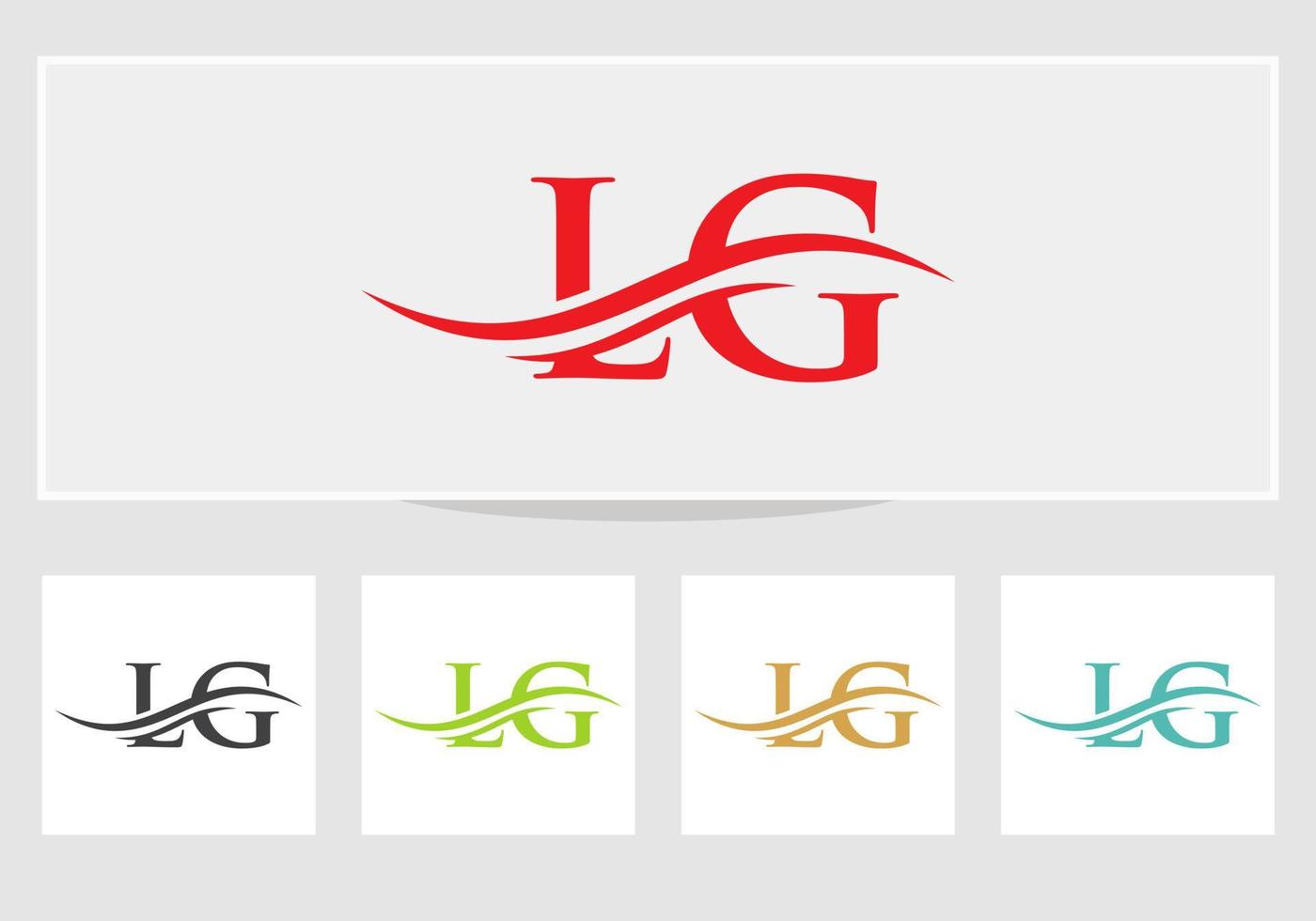 kreativ lg brev med lyx begrepp. modern lg logotyp design för företag och företag identitet vektor