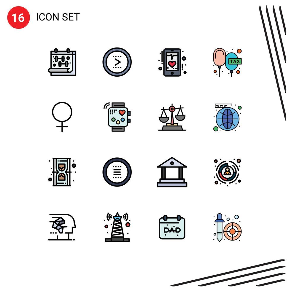16 kreativ ikoner modern tecken och symboler av betalas plikter rätt avgift mobil redigerbar kreativ vektor design element
