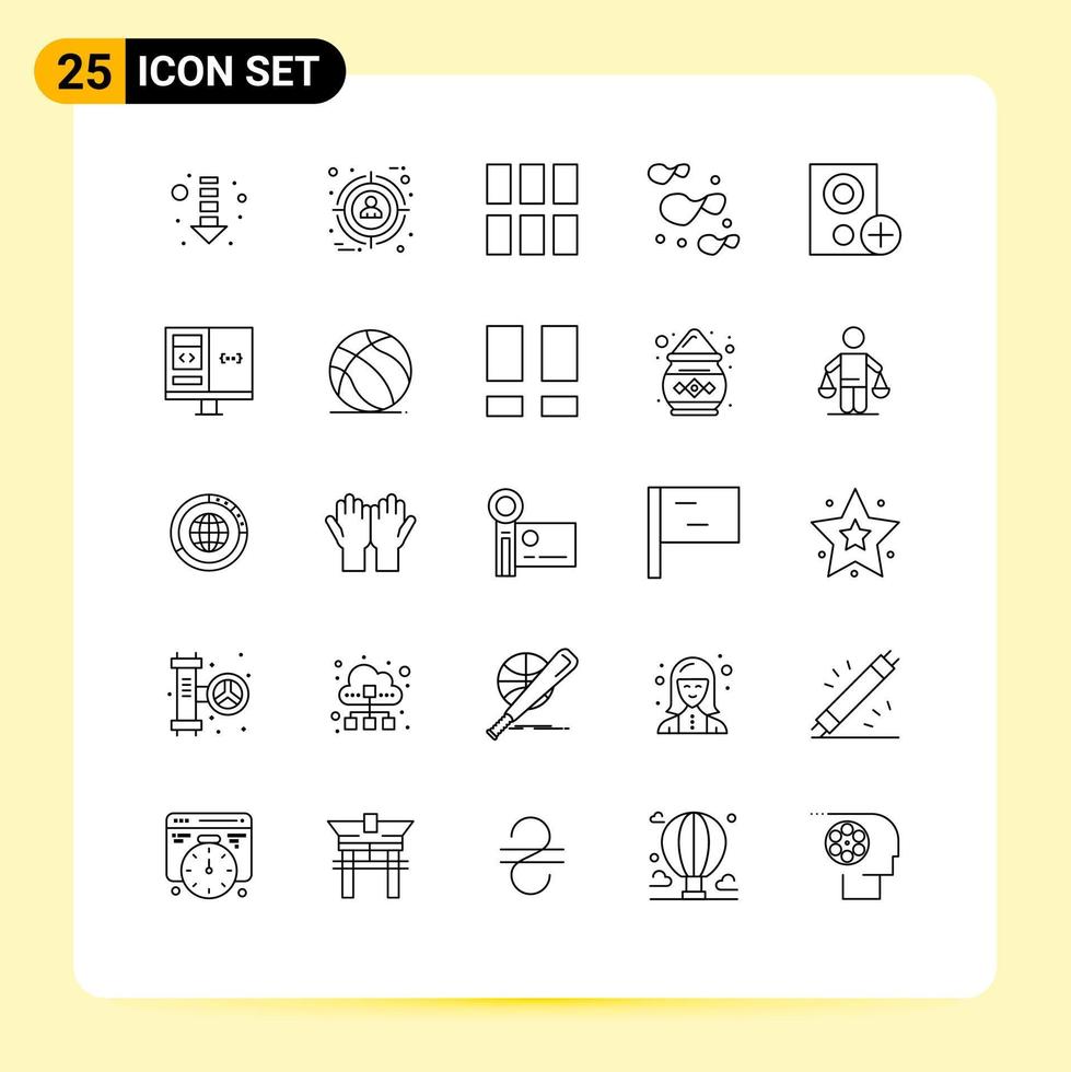 25 kreativ ikoner modern tecken och symboler av hårdvara enheter ram datorer mat redigerbar vektor design element