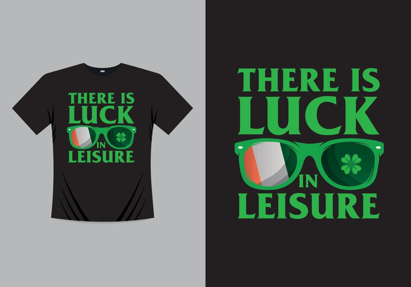 Saint Patricks Day druckbare T-Shirt-Designvorlage vektor