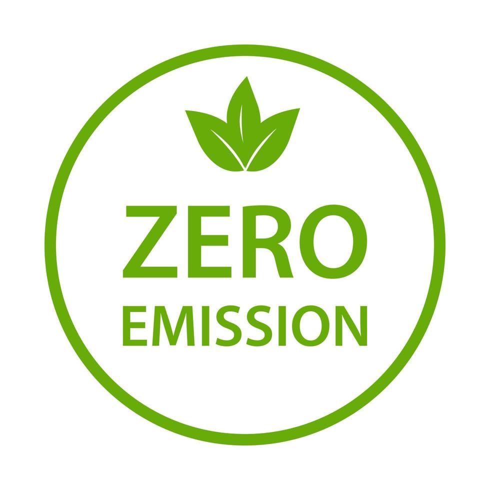 Zero Emission Icon Vektor CO2 neutrales grünes Zeichen für Ihr Website-Design, Logo, App, ui.illustration