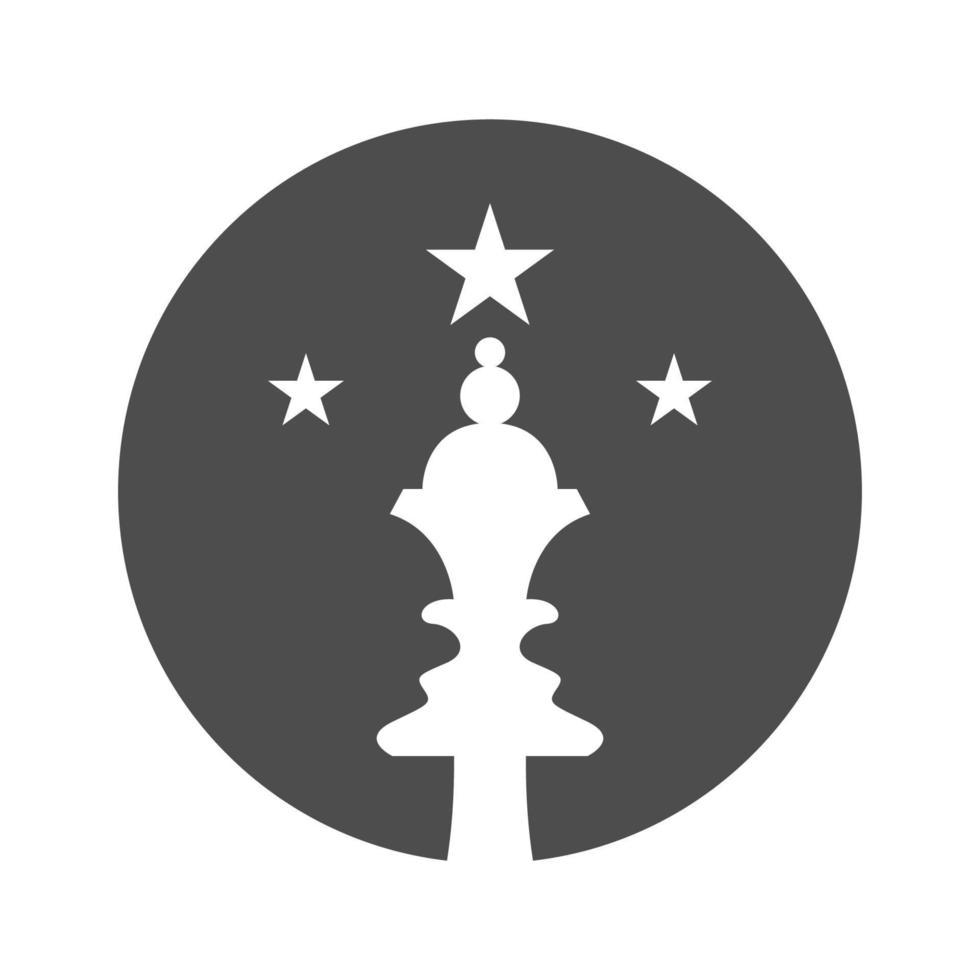 Schach-Symbol-Logo-Design vektor