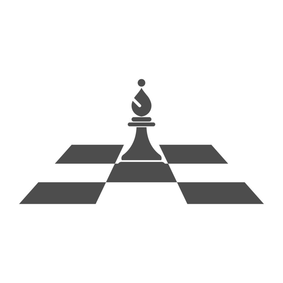 Schach-Symbol-Logo-Design vektor