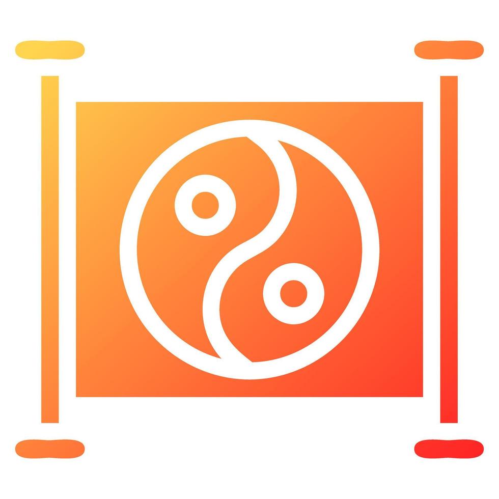 yin yang lutning fast illustration vektor och logotyp ikon ny år ikon perfekt.