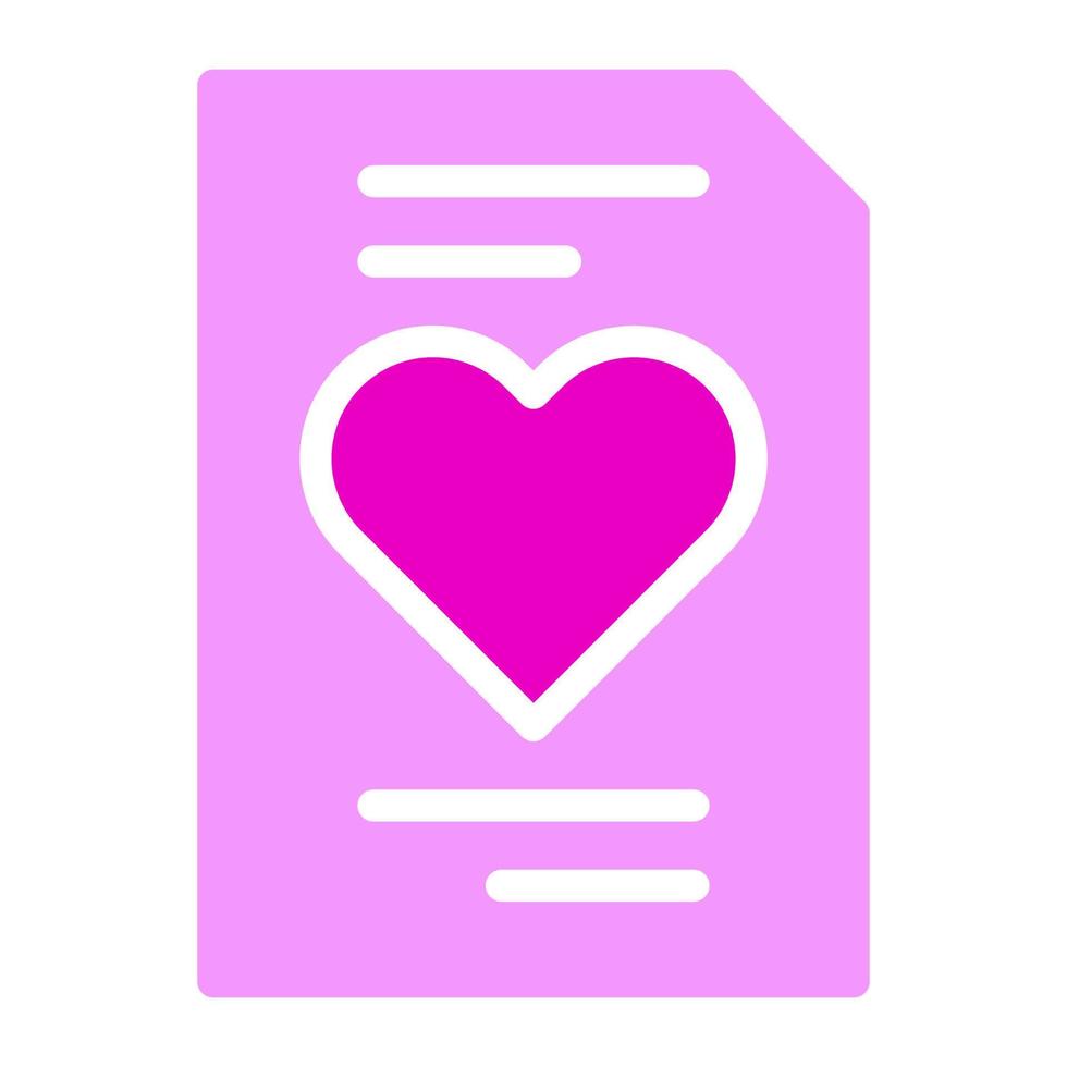 papper fast rosa valentine illustration vektor och logotyp ikon ny år ikon perfekt.