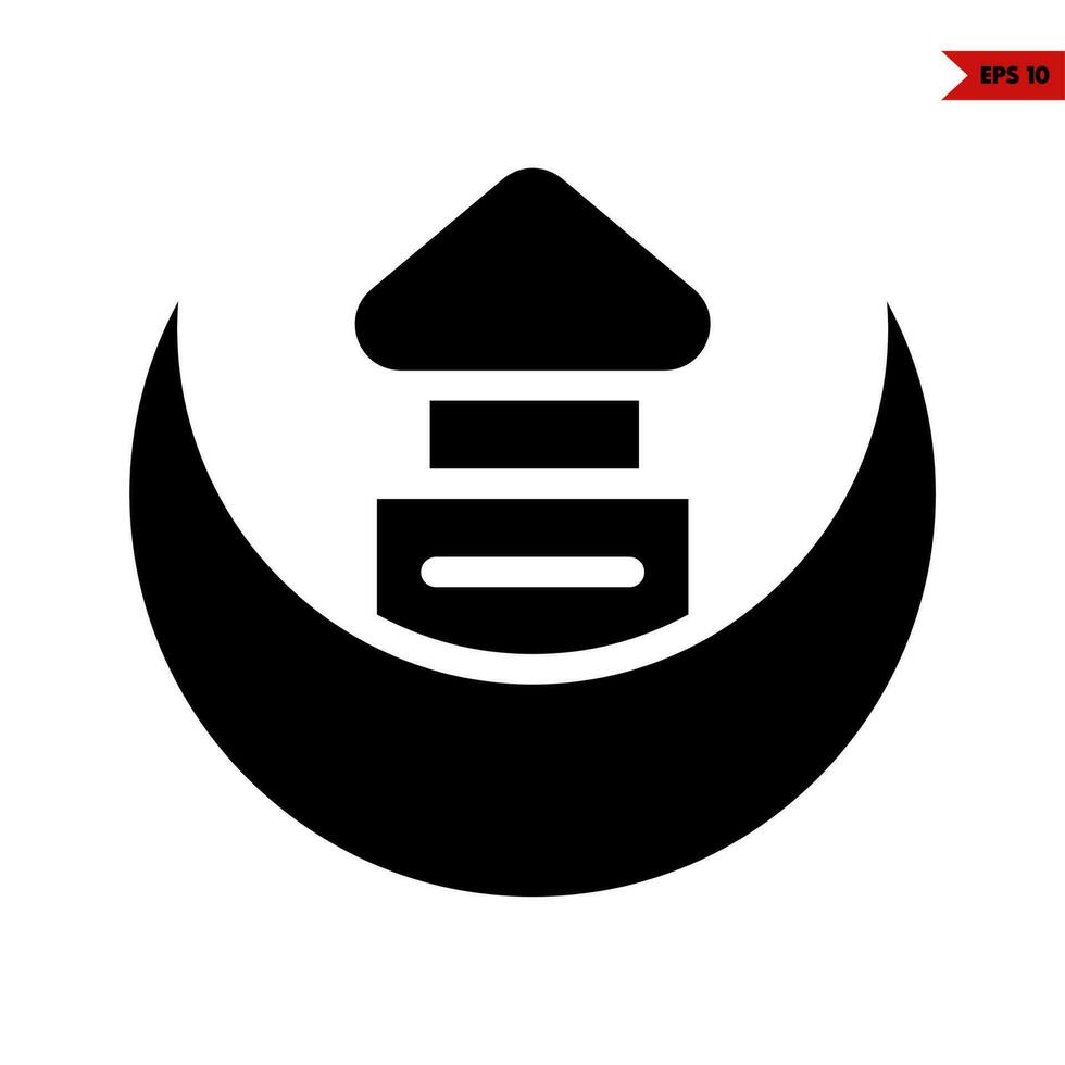 illustration av muslim glyf ikon vektor