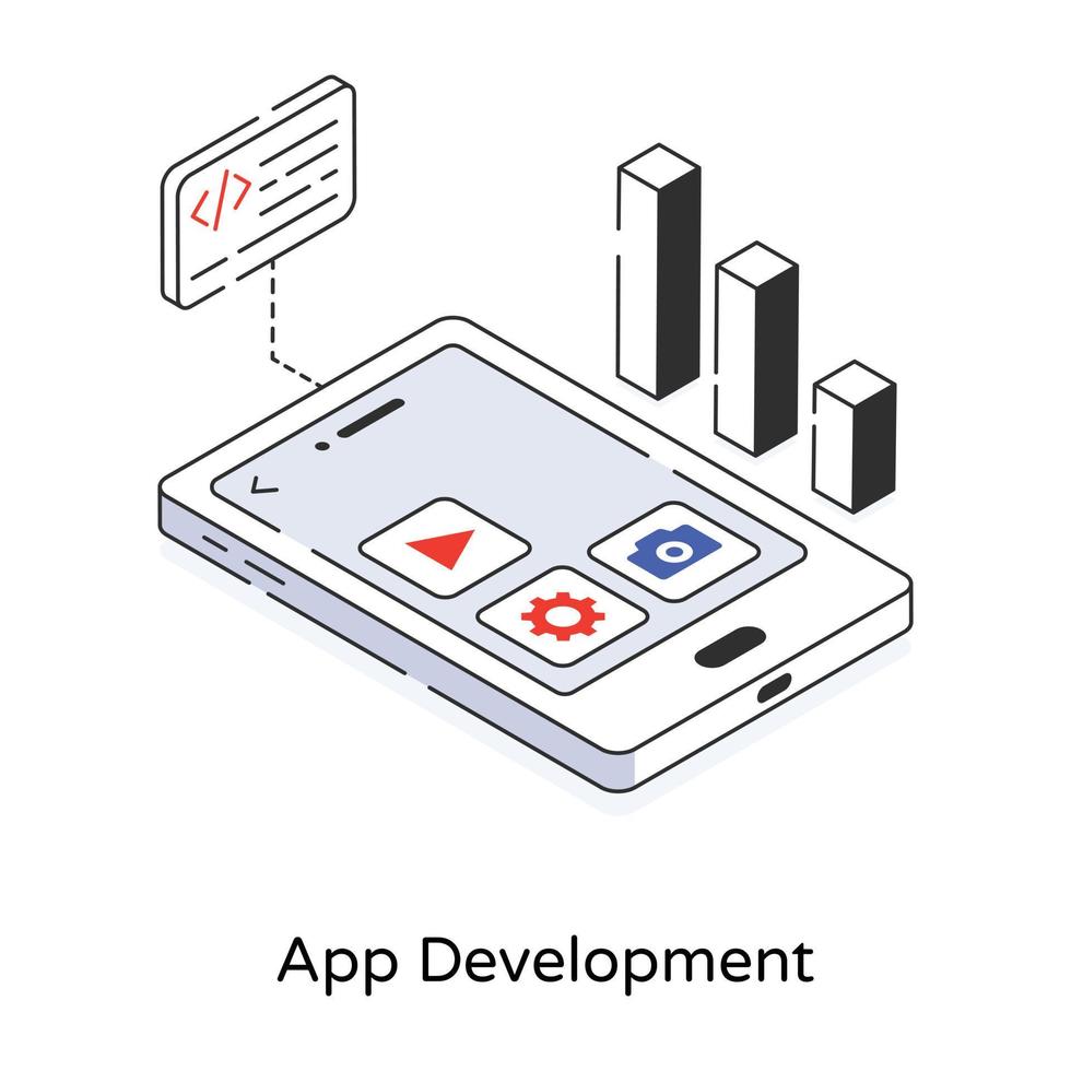 trendig app utveckling vektor