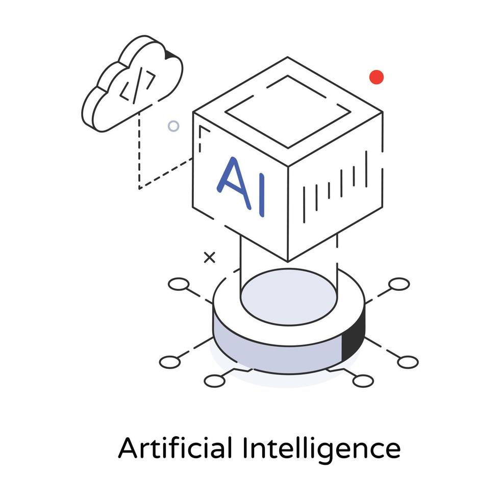 trendige künstliche intelligenz vektor