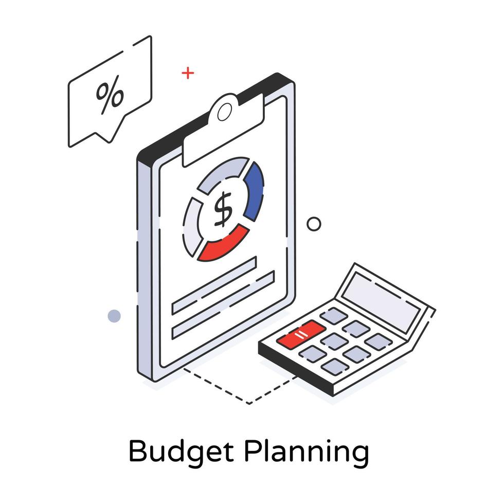 trendig budget planera vektor