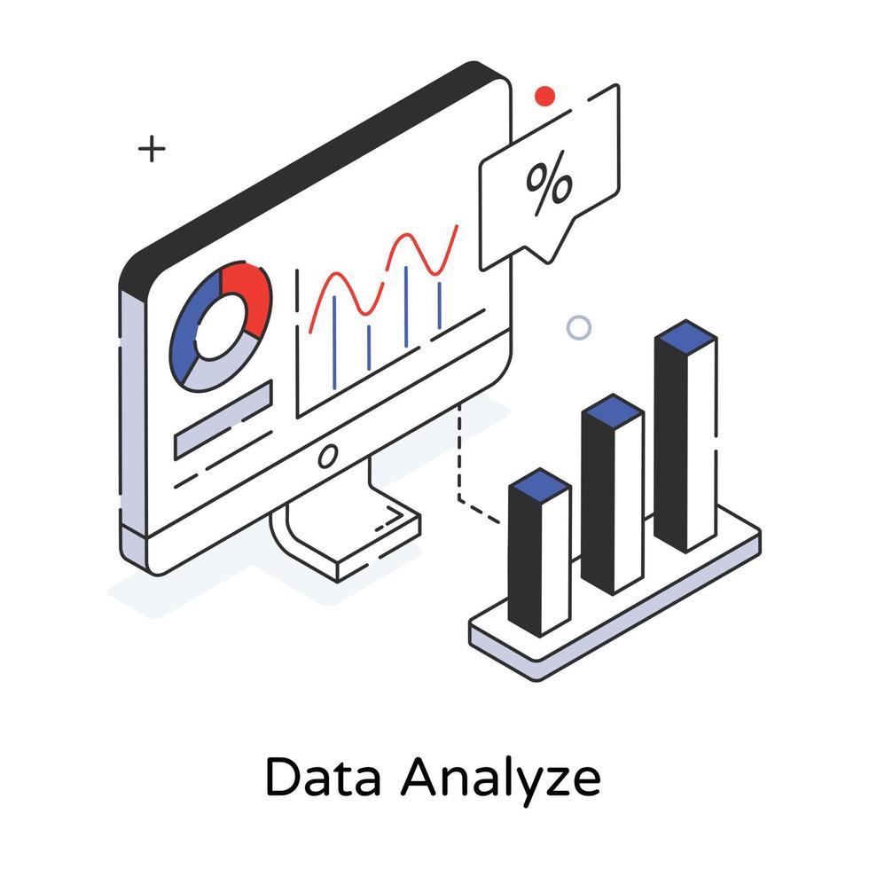 trendig data analysera vektor