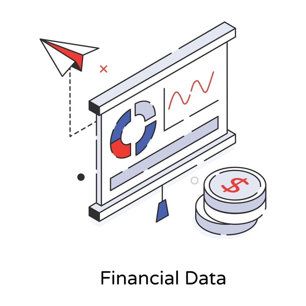 Trendige Finanzdaten vektor